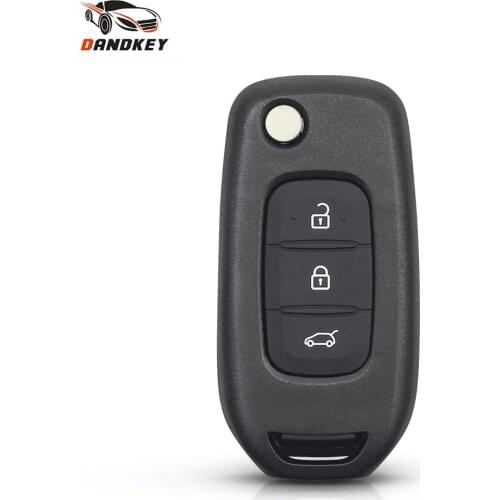 Dandkey 10pcs Fob 3 Buttons Case For Renault Captur Symbol Kadjar Kaptur (Russia) Megane 3 Remote Car Key Smart Shell Uncut