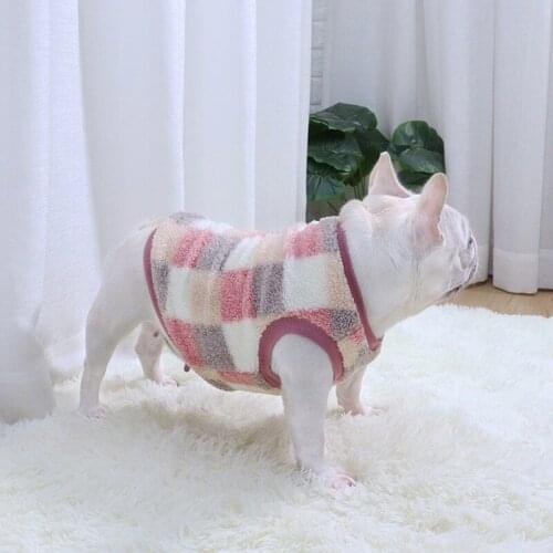 Fleece Dog Vest Sweaters For Small Dogs Cute Korean Style Dog Clothes French Bulldog Coat Christmas Dog Clothing Pets Costume