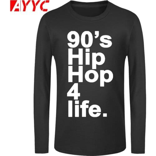 AYYC long sleeve 90S hip hop t shirt DJ premier rap krs one golden era men clothes camisetas hombre summer top cotton t-shirt