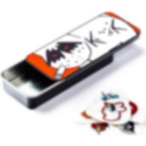 6pc Guitar paddle electric wood folk music playing speed antiskid l109t small animal paddle iron box