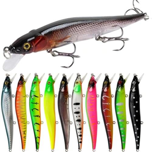 1PCS Quality Fishing Lure 11.5cm 14g Minnow Artificial Hard Bait Plastic 3D Eyes Wobbler Bass Carp Lure Fishing Accessories