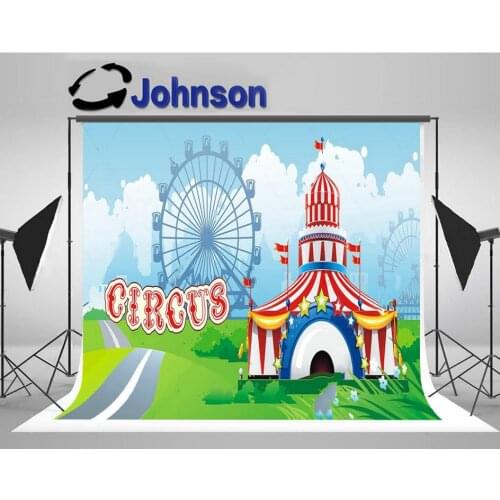 Classical circus tent striped flags carnival backgrounds High quality Computer print party backdrop