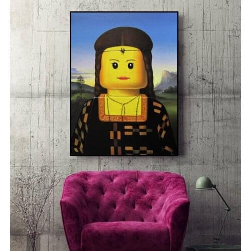 Limited Sale Oil Painting Funny Art Lego Famous Painting Pop Art On Canvas for Kids Room Wall Decoration Home Decorl Pictures