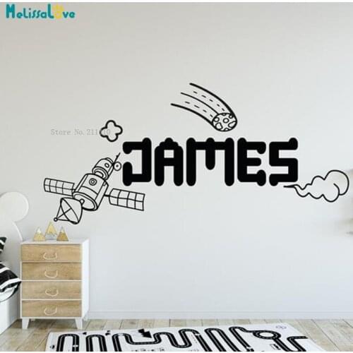 Small Size Personalized Space Wall Decals Kids Boys Room Decor Nursery New Design Sticker Self-adhesive YT5769