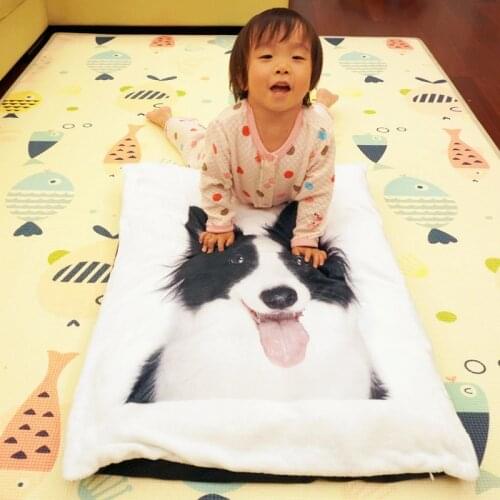 Soft Flannel Thickened Pet Soft Fleece Pad Pet Blanket Bed Mat For Dog Cat Sofa Cushion Customized Home Rug Sleeping Cover