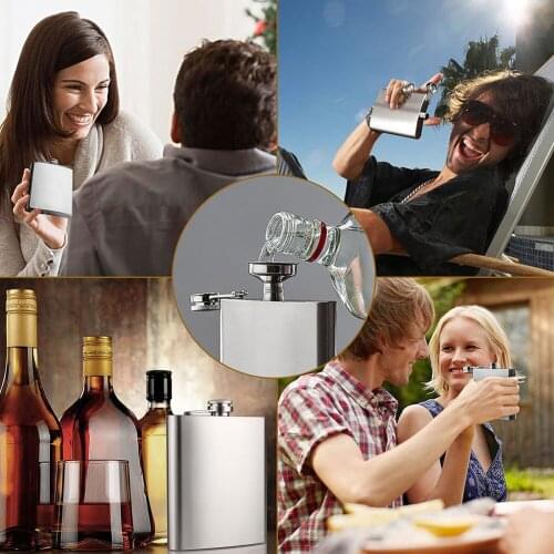 Stainless Steel Hip Liquor Flask Whiskey Alcohol Pocket Wine Bottle SCIE999