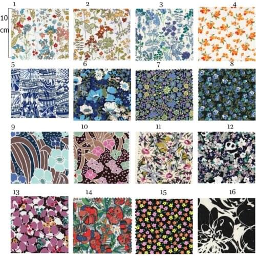 New arrived cotton fabric blue flower print smooth fabric liberty printed textile clothing material bedding fabric 100%cotton