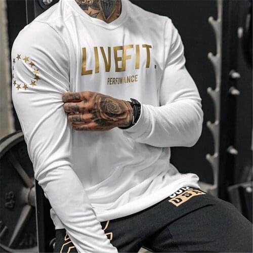 New Sports Long-Sleeved Round Neck Quick-Drying Mens T-SHIRTS Tight Running Basketball Training Suit Athletic Goods Tee