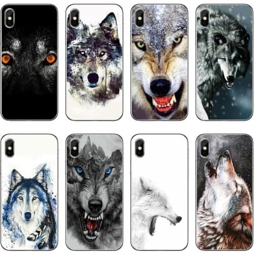 Angry snow wolf Transparent Phone Case For iPhone 12 11 Pro Max Mini XS Max XR X 8 7 Plus 6 6S Plus 5 5S SE 2020