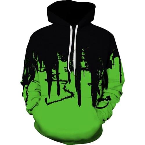 Factory direct supply fashion unisex ink 3D printing casual hoodie large outdoor sports loose custom couple hoodie