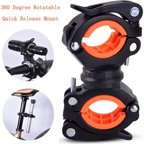 Quick Release Bicycle Light Holder Bracket LED Torch Headlight Lamp Pump Holder Stand Mount Bracket Cycling Bike Accessories