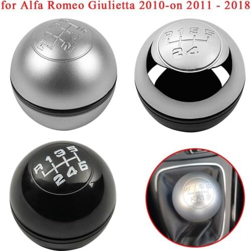 5/6Speed Gear Shift Knob Shifter Stick Head for Alfa Romeo Giulietta 2010-2011 2012 2013 2014 2015 2016 2017 2018 Interior Parts