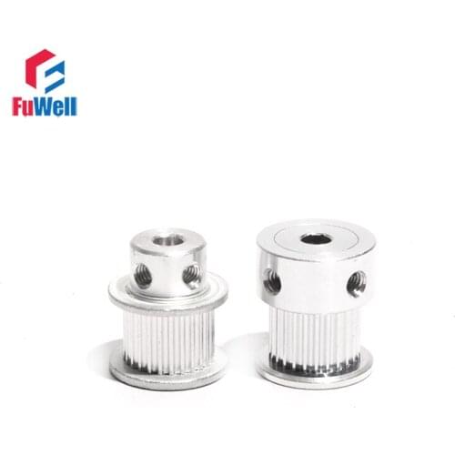 Timing Belt Pulley S2M-24T Aluminum Alloy S2M 24Teeth Toothed Wheel 7mm/11mm Belt Width 4/5/6/8mm Bore Transmission Pulley