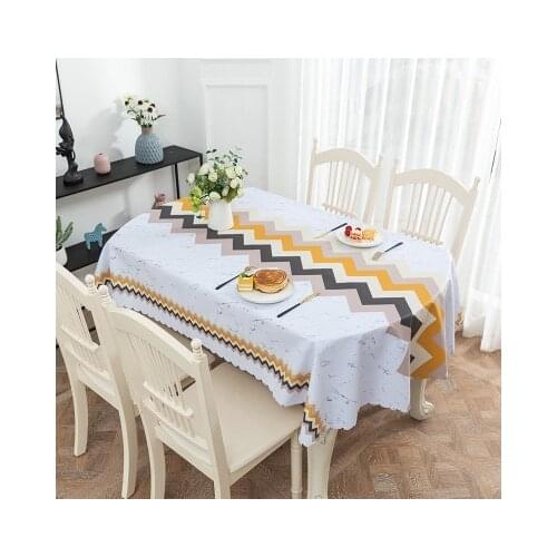 Oval tablecloth, waterproof, oil-proof and scald-proof disposable tablecloth, simple rectangular coffee table tablecloth