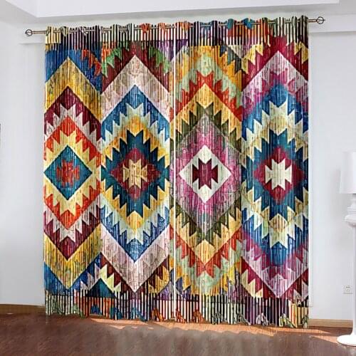 Modern Striped 3D Printing Blackout and Comfortable Curtains, Suitable for Home Scenes Such As Living Room, Bedroom, Etc