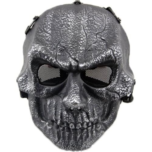 Military Tactical Skeleton Skull Full Face Mask Airsoft Paintball Wargame Hunting Protective Cosplay Halloween Frightening Mask
