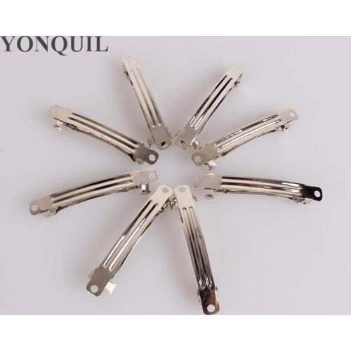 Female DIY Hair pins 60MM Clips Hair Accessories 200Pcs/Lot Rhodium Plated French Hair Barrette Clips Findings Iron Findings