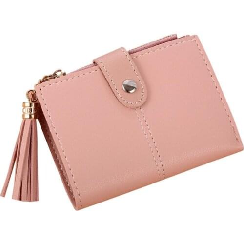 Women Simple Short Wallet Tassel Coin Purse Card Holders Short Purse Bolsa Feminina Wallet Women Billetera Mujer Slim Wallet