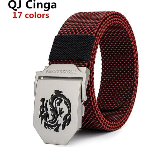 2021 New Canvas Belt Automatic Smoothing Buckle Pure Nylon Belt Outdoor Quick Dry Belts Sports and Leisure Cinturon 100cm-125cm
