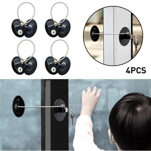 4Pcs/Set Without Punching Child Safety Protection Lock Window Locks Baby Security Drawer Refrigerator Lock Window Limiter