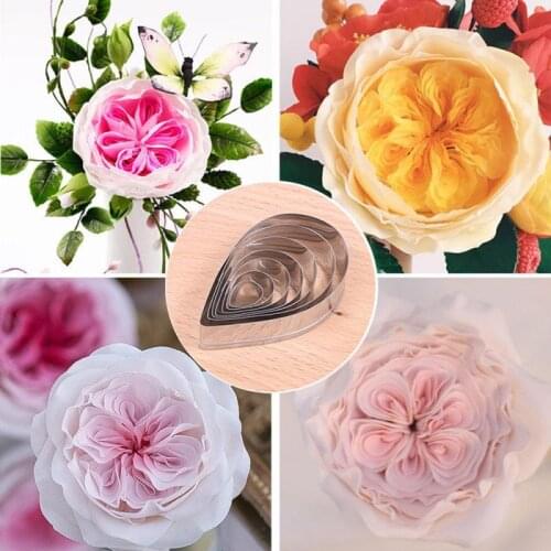 7Pcs/set Stainless Steel Cookie Cutter Biscuit Baking Mold Water Drop Shape Biscuit Mold DIY Kitchen Bakeware Tools Cake Decor