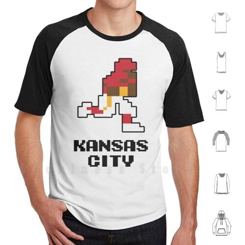 8 Bit Kansas City Football 2 T Shirt DIY Cotton Big Size 6xl Kc Kc Chiefs Football 8 Bit Retro Tecmo Mahomes Pat Mahomes Tyreek