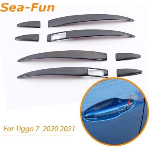 For Chery Tiggo 7 2020 2021 Door Handle Cover Trim Film Protective Frame Decoration Sticker Exterior Car Accessories Styling