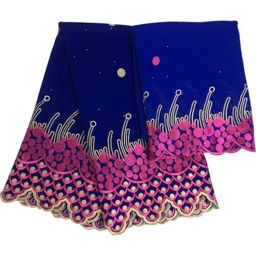 Blue Swiss Voile Lace Switzerland High Quality 2021 Latest Dubai Fabric African Brocade Fabrics For Wedding 5+2 yards/lot