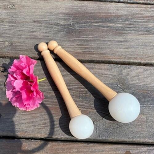 Crystal singing bowl rubber mallets for playing crystal singing bowls