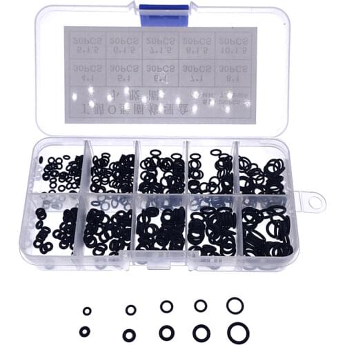250pcs/box NBR Seal Ring Kit Thickness 1 / 1.5mm Nitrile Rubber NBR O-Ring Gasket SealingO Rings Rubber Kit Set Silicon Rings