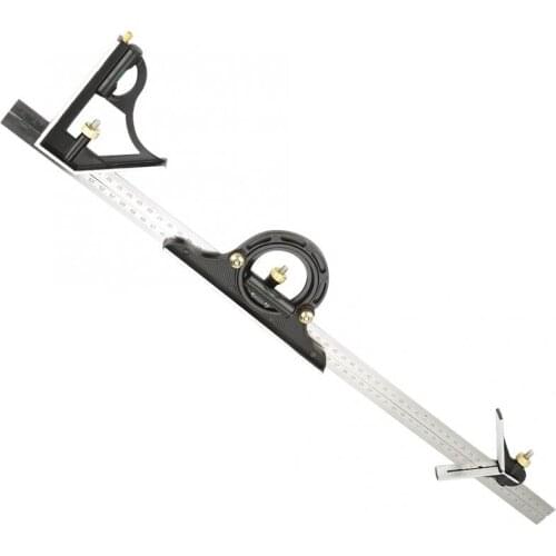 Metal Combination Square Angle Ruler Set Adjustable Combination Square Right Angle Ruler Engineer Measuring Tool Angle Ruler