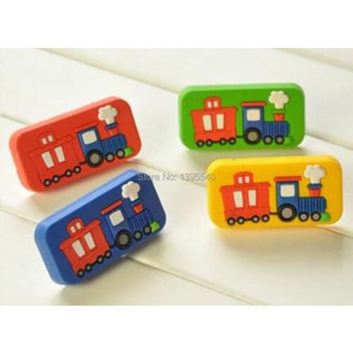 New 4pcs Cartoon Cabinet Drawer Knobs Kids Furniture Handles Closet Pulls Kindergarten Shake Handles & Knobs Shoes Cabinet Pulls
