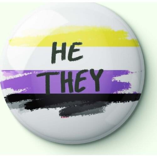 Nonbinary He They smudge zgf Soft Enamel Pin Fashion Lover Badge Clothes Creative Women Hat Lapel Pin Jewelry Gift Cute Brooch