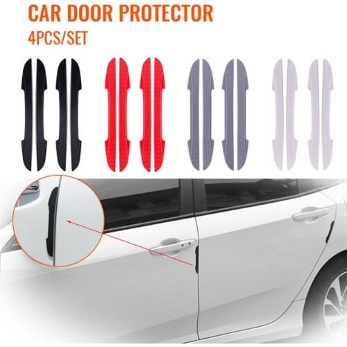 4PCS Car Anti-Collision Strip Bumper Protector Cover Car door Stickers for BMW Audi Volkswagen Ford Honda Mitsubishi Car styling