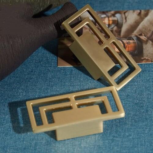 New Chinese Cabinet Door Handle Gold Vintage Cabinet Door Handle Drawer Shoes Cabinet Handle Zinc Alloy Furniture Hardware