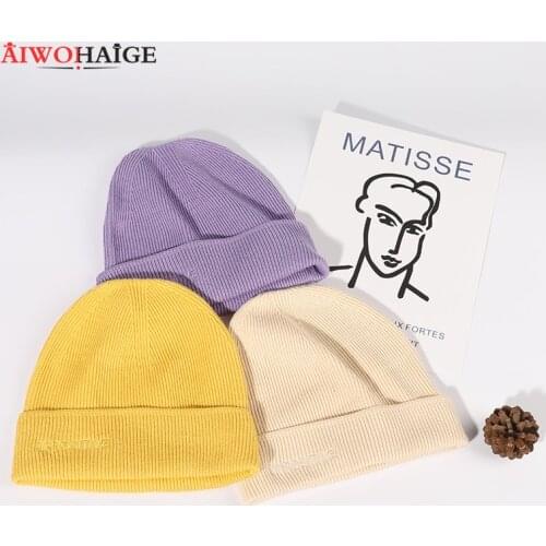 2021 NEW Fashion Luxury Winter Autumn Beanie Women Skullies Warm Solid Knitted Girl Hat Hip Hop Caps Outdoor Soft Trendy Top