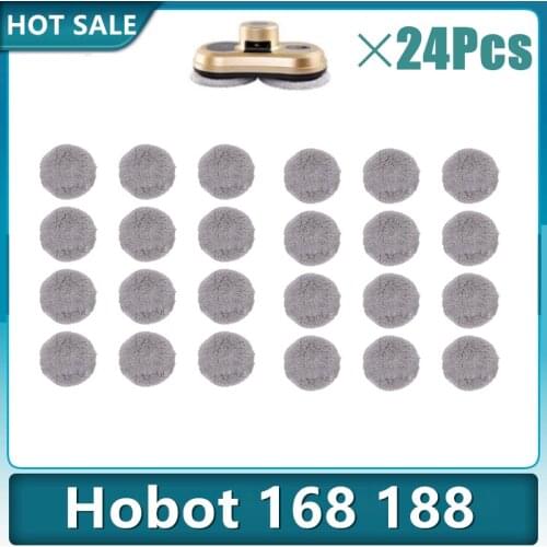24pcs/lot New High quality robot vacuum cleaner wet mop hobot168 188 window clean mop cloth weeper Vacuum Cleaner Parts