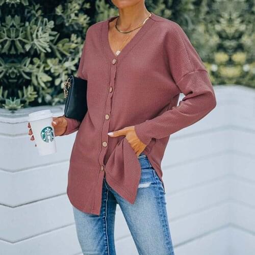 2021 Autumn Knitted Cardigan Women V Neck Loose Tie Front Cardigan Ladies Long Sleeve Sweater Cardigan For Women Knitwear