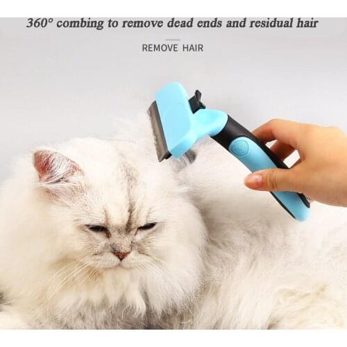Pet Dog Hair Removal Combing Cat Open Knot Massage Brush Hair Deshedding Flea Comb Dog Grooming Tool Teddy Pets Accessories