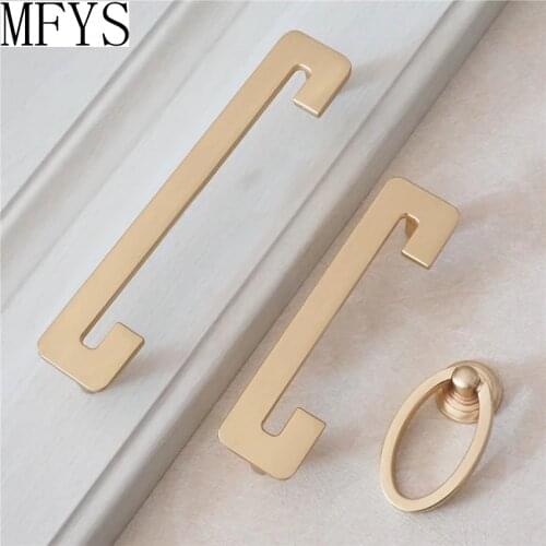 3.75'' 5'' Modern Door Handles Drop Ring Pulls Knobs Brass Drawer Knob Pull Handles Dresser Pulls Kitchen Cabinet Knob Handle
