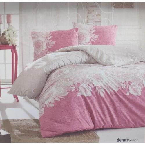 Taç Kristal Çift Kişilik Nevresim Takımı %100 Pamuk Kaliteli Canlı Renkler Yatak Oda Seti Çarşaf Yastık Yatak Kılıf