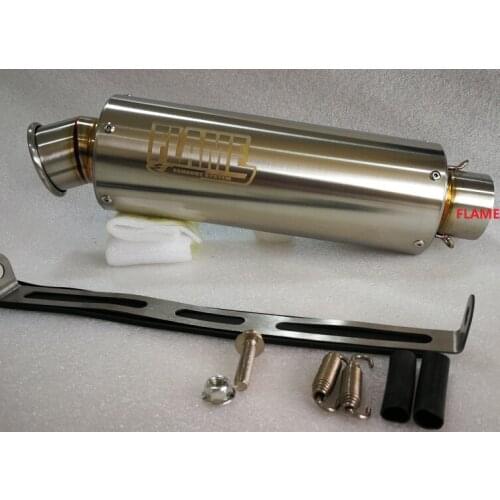 51mm 61mm 63mm universal motorcycle modified muffler stainless steel GP125 pedal exhaust pipe