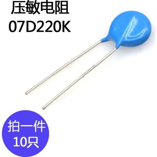 10pcs/lot 07D220K Varistor Precision ±10% Diameter of electronic component varistor 7mm 22V