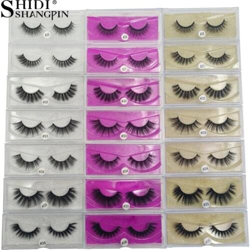 1 pair 3d mink lashes natural false eyelashes makeup hand made fake eyelash extension long mink eyelashes full strip lashes