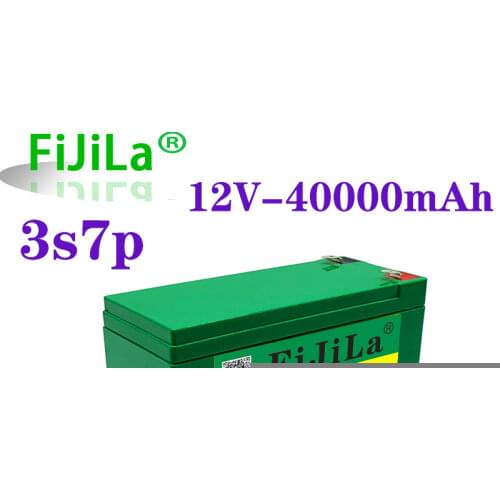12V 40Ah 3S7P 18650 lithium battery pack+12.6V 3A charger, built-in 40Ah high current BMS, used for sprayer, 12V power supply
