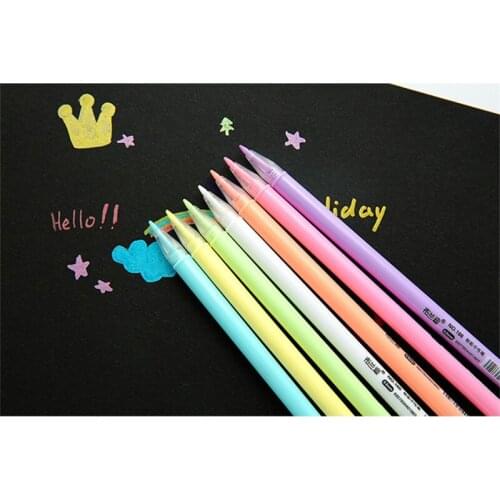 7 pcs High Gloss Gel Pen 0.8mm Ballpoint Light Comfortable Writing Pens For Journal Album DIY Art School Office Supplies H6023