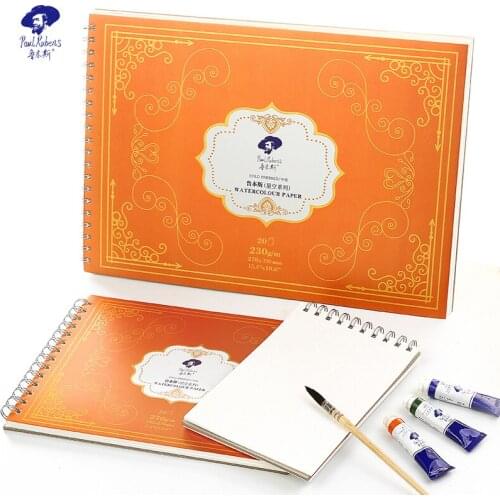 Paul Rubens 32k/16k/8k Watercolor Paper 50% Cotton 20 sheets Portable Graffiti Hand Painting Notebook for Artist Art Supplies