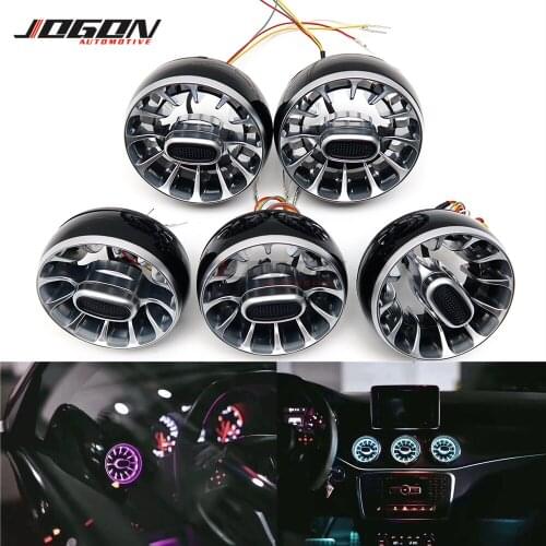 Car Interior 12 color Ambient Light Front AC Air Vent Atmosphere Lamp Turbo Trim For Mercedes Benz GLA X156 CLA C117 2014-2019