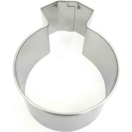DIY 3D Diamond Ring Cookie Cutter Stainless Steel Biscuit Cutter Cookie Mold Cake Decorating Tools
