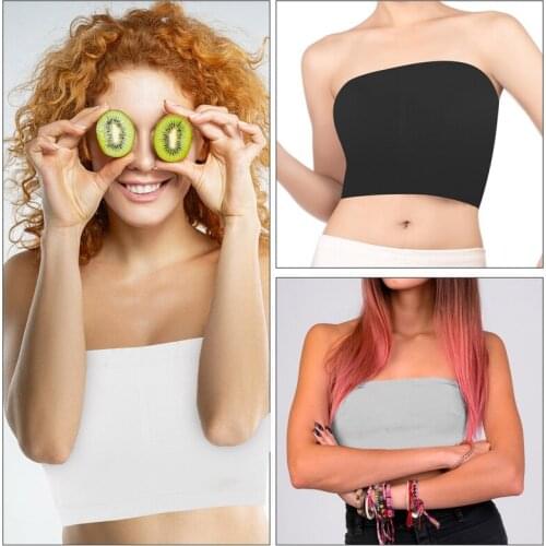 3pcs Strapless Bra Beautiful Back Wrap Bras Anti-Glare Tube Top Underwear Womens Bottoming Shirt Strapless Bras With Pads